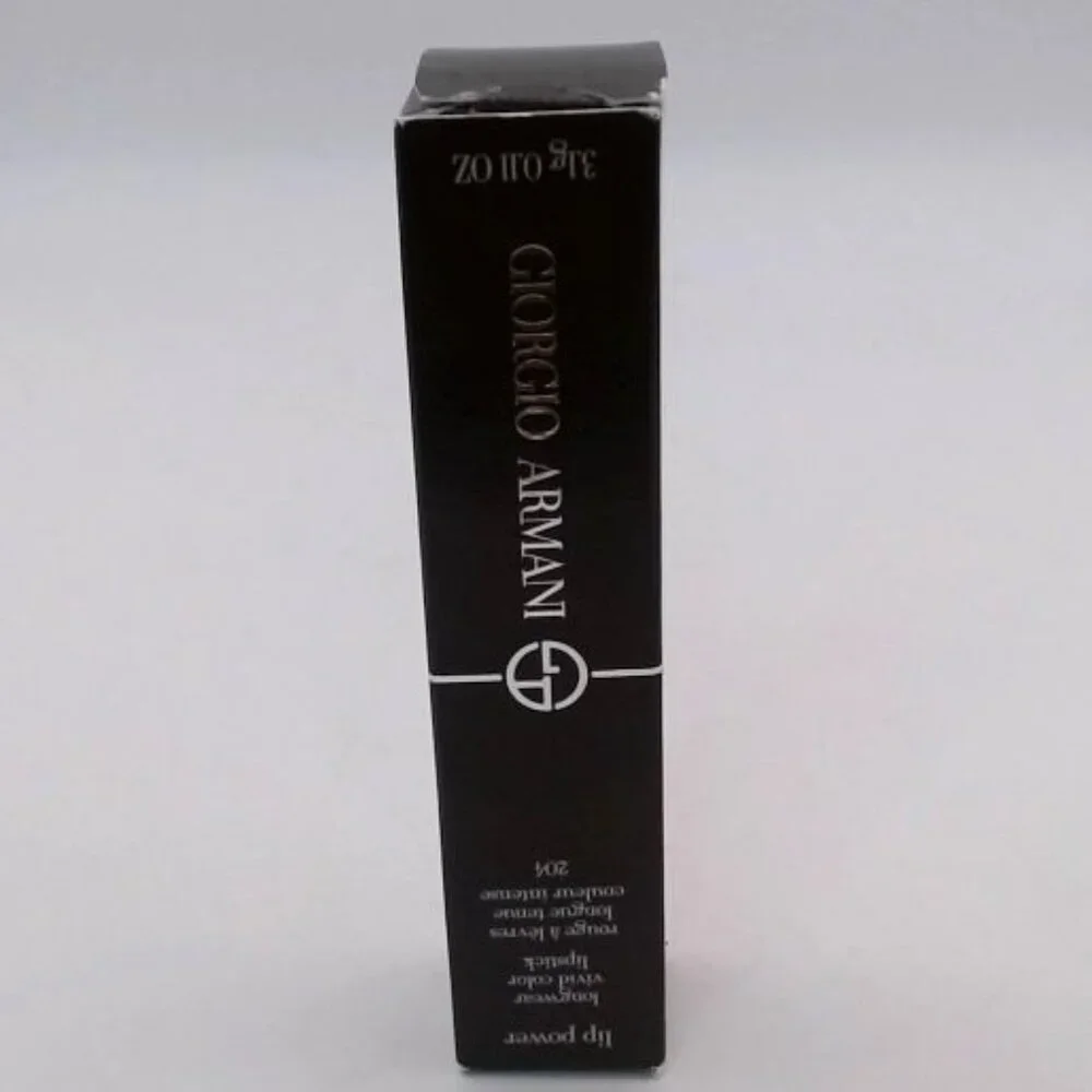 ARMANI beauty Lip Power Long-Lasting Satin Lipstick in 204 Brown Neutral‎ , BNIB